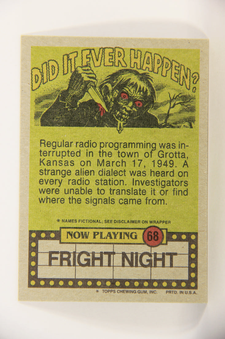 Fright Flicks 1988 Card #68 But Why Can't I Join The Boy's Choir ENG Topps L021748