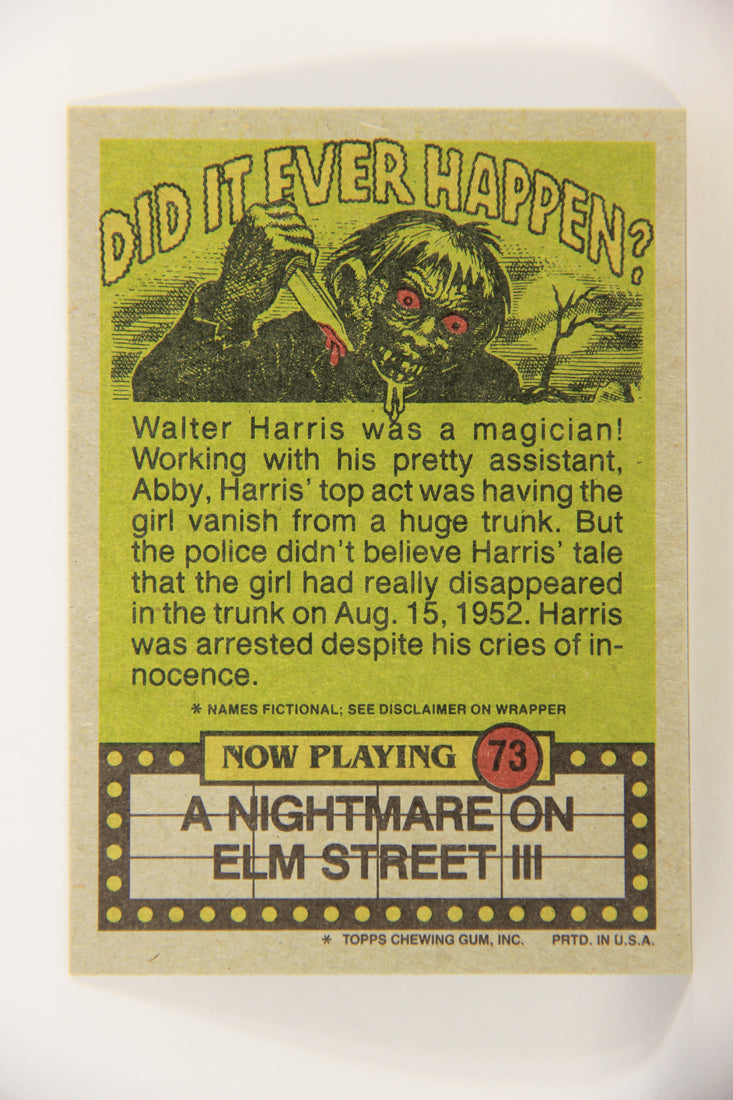 Fright Flicks 1988 Trading Card #73 I Said I'd Give Blood But This Is Ridiculous Topps L021751
