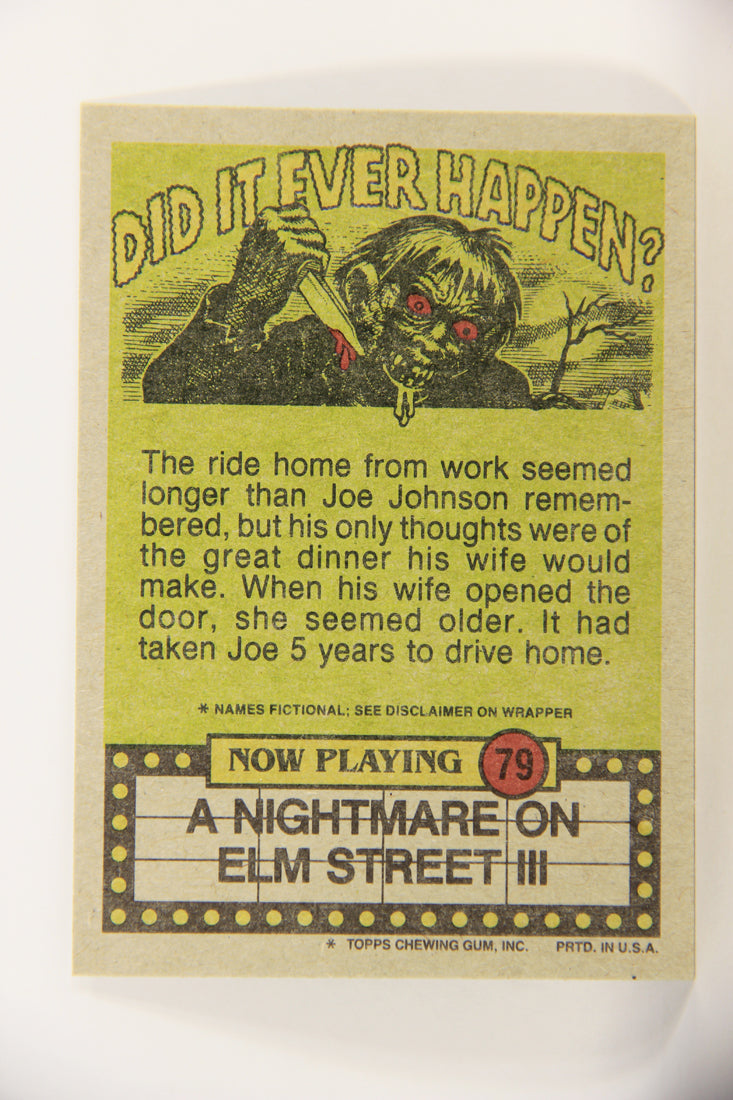 Fright Flicks 1988 Card #79 Phooey - Nothing's Good On TV Tonight ENG Topps L021755
