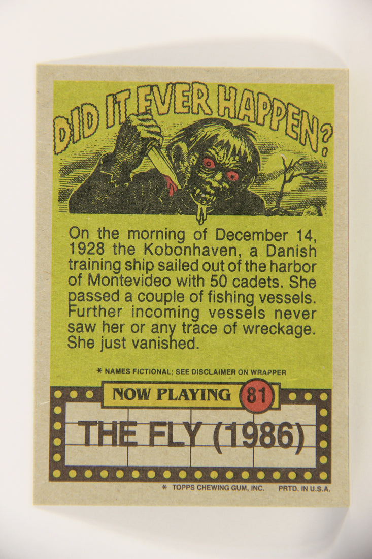 Fright Flicks 1988 Card #81 Hey You're Right - I Can See Myself - The Fly ENG Topps L021757