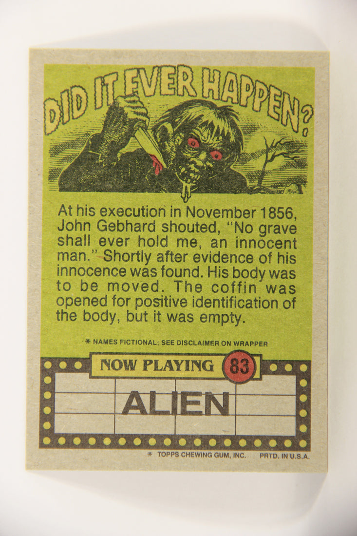 Fright Flicks 1988 Trading Card #83 Try The Shrimp Tempura - It's Delicious - Topps L021759