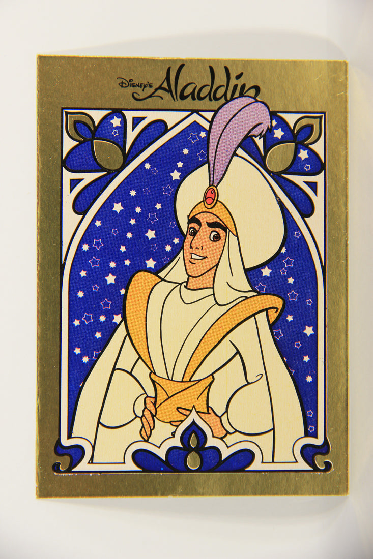Aladdin 1993 Sticker Card #1 Aladdin FR-ENG Panini L021767