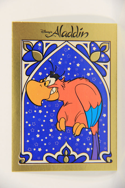 Aladdin 1993 Sticker Card #7 Iago FR-ENG Panini L021772