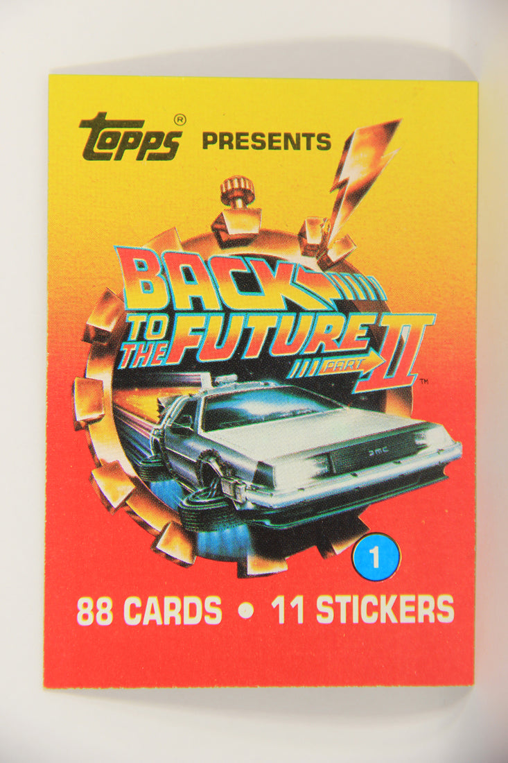 Back To The Future II 1989 Trading Card #1 The Return of Marty McFly - Title Card L021776