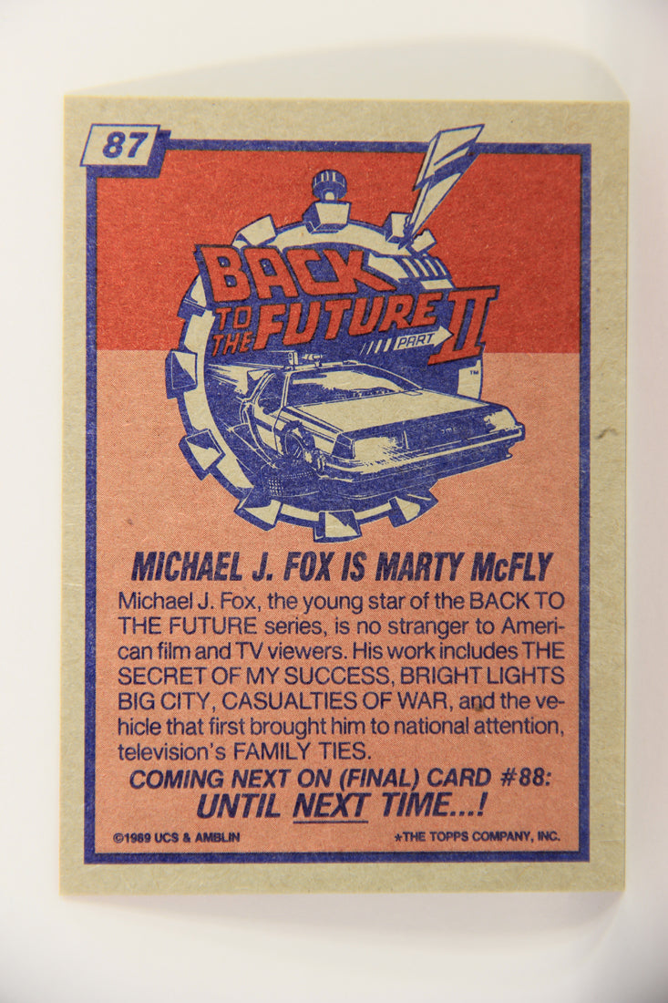 Back To The Future II 1989 Trading Card #87 Michael J Fox Is Marty McFly L021779