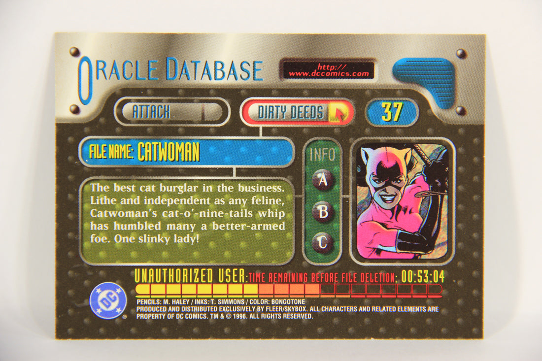 DC Outburst Firepower 1996 Trading Card #37 Catwoman Embossed Card L021780