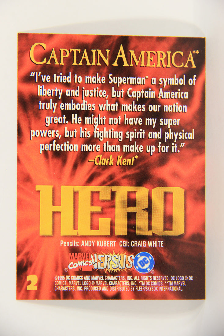 DC Versus Marvel Comics 1995 Trading Card #2 Captain America ENG L021781