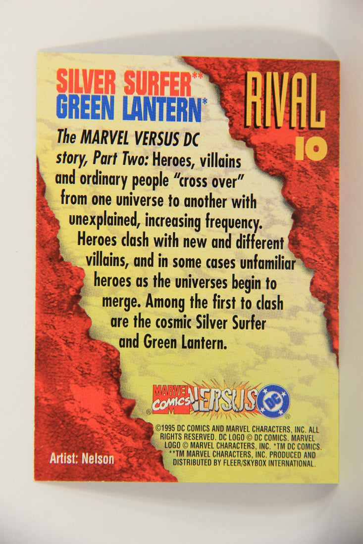 DC Versus Marvel Comics 1995 Trading Card #10 Silver Surfer Vs Green Lantern L021784