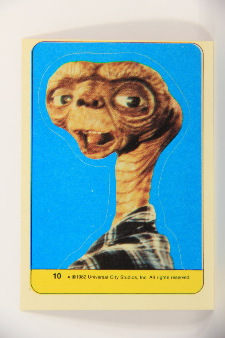 E.T. The Extra-Terrestrial 1982 Trading Card Sticker #10 E.T. Extremely Short-Printed L021796