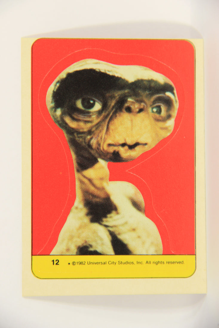 E.T. The Extra-Terrestrial 1982 Trading Card Sticker #12 E.T. Extremely Short-Printed L021797