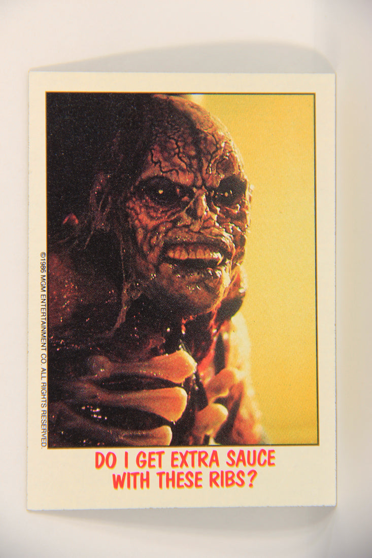Fright Flicks 1988 Trading Card #14 Do I Get Extra Sauce With These Ribs ENG Topps L021798