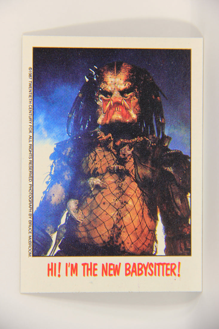 Fright Flicks 1988 Trading Card #16 Hi I'm The New Babysitter - Predator ENG Topps L021799