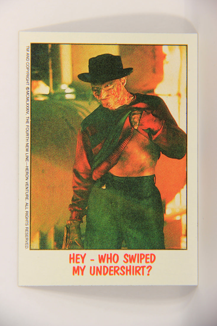 Fright Flicks 1988 Trading Card #18 Hey Who Swiped My Undershirt NOES ENG Topps L021800