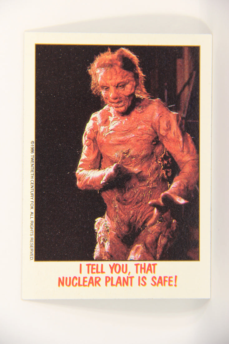 Fright Flicks 1988 Card #22 I Tell You That Nuclear Plant Is Safe - The Fly ENG Topps L021801