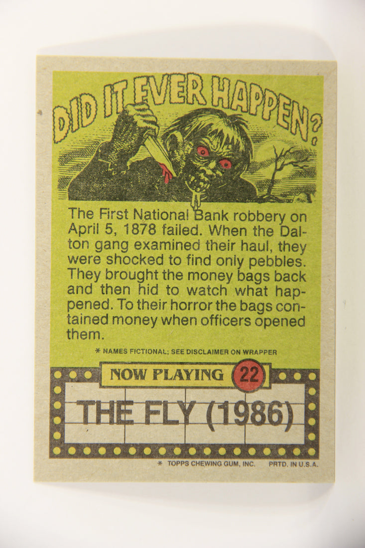 Fright Flicks 1988 Card #22 I Tell You That Nuclear Plant Is Safe - The Fly ENG Topps L021801