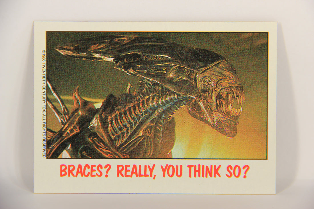 Fright Flicks 1988 Trading Card #46 Braces Really You Think So - Aliens ENG Topps L021804