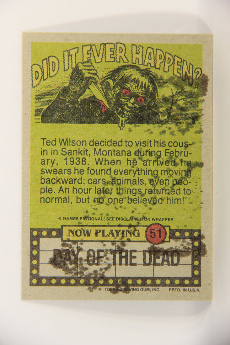 Fright Flicks 1988 Card #51 Is This The Line For Ballet Tickets - Day Of The Dead Topps L021807