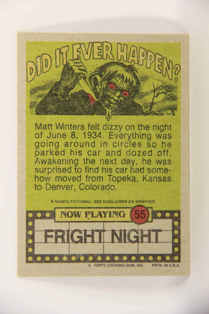 Fright Flicks 1988 Card #55 When I Said Hand Me That Screwdriver ENG Topps L021808