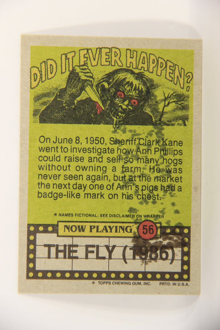 Fright Flicks 1988 Card #56 Billy Suzie Okay I Give Up Who Is It - The Fly ENG Topps L021809