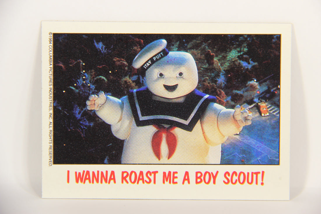 Fright Flicks 1988 Card #60 I Wanna Roast Me A Boy Scout - Ghostbusters ENG Topps L021810