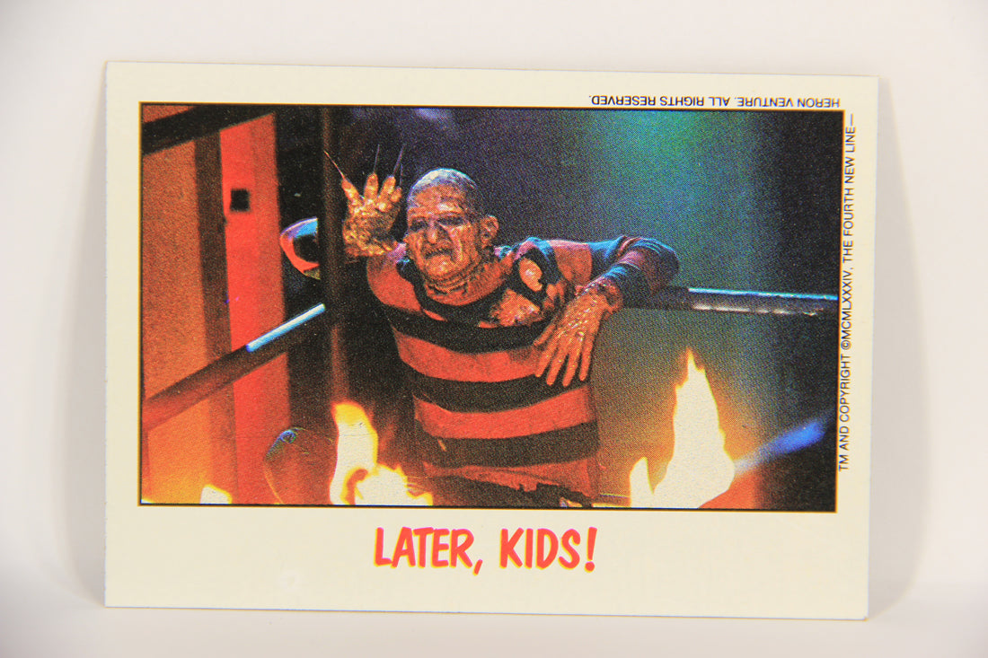 Fright Flicks 1988 Card #85 Later Kids - A Nightmare On Elm Street 2 ENG Topps L021815
