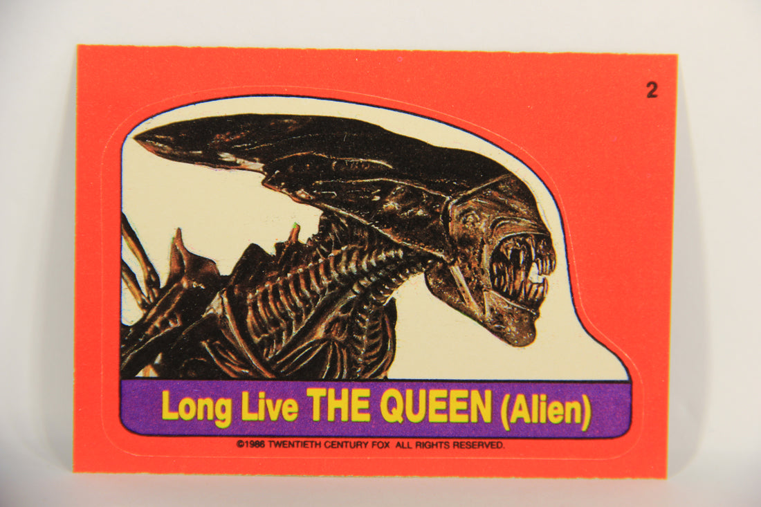 Fright Flicks 1988 Trading Card Sticker #2 Long Live The Queen ( Alien ) ENG Topps L021819