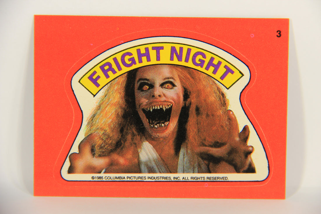 Fright Flicks 1988 Trading Card Sticker #3 Fright Night ENG Topps L021820