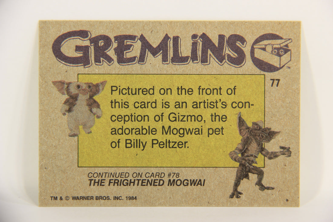Gremlins 1984 Trading Card #77 Artwork Little Gizmo ENG Topps L021833