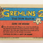 Gremlins 2 The New Batch 1990 Trading Card #2 Gizmo The Mogwai ENG L021834
