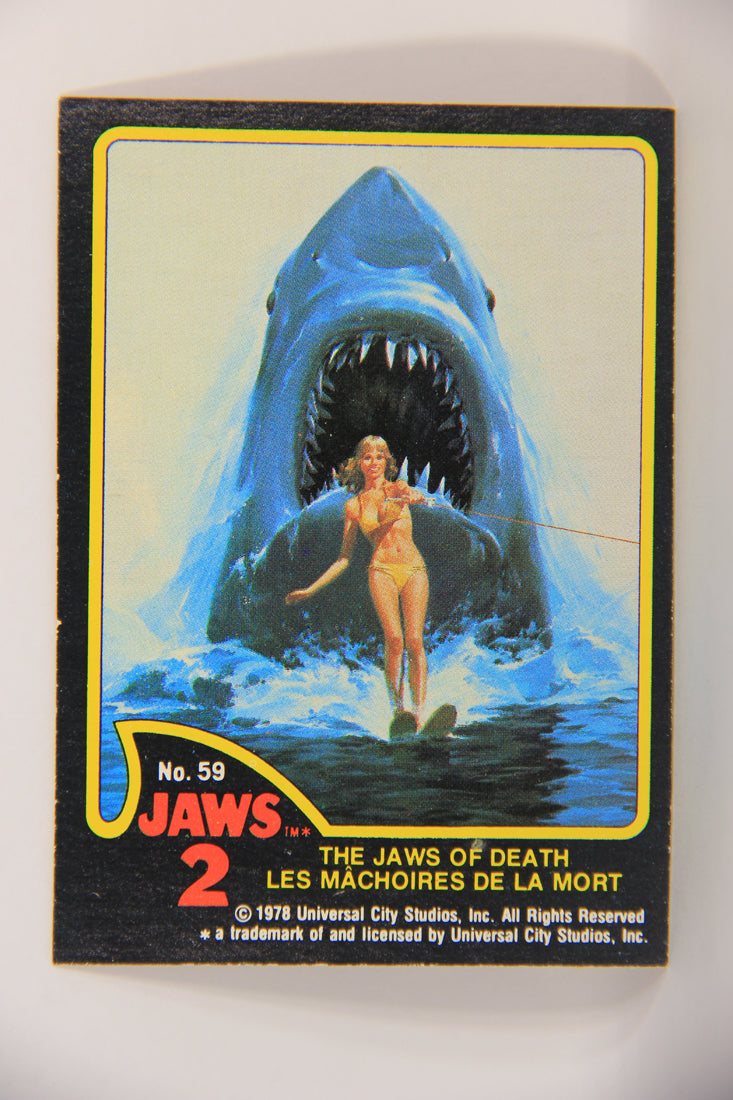 Jaws 2 - 1978 Trading Card #59 The Jaws Of Death FR-ENG O-Pee-Chee L021837