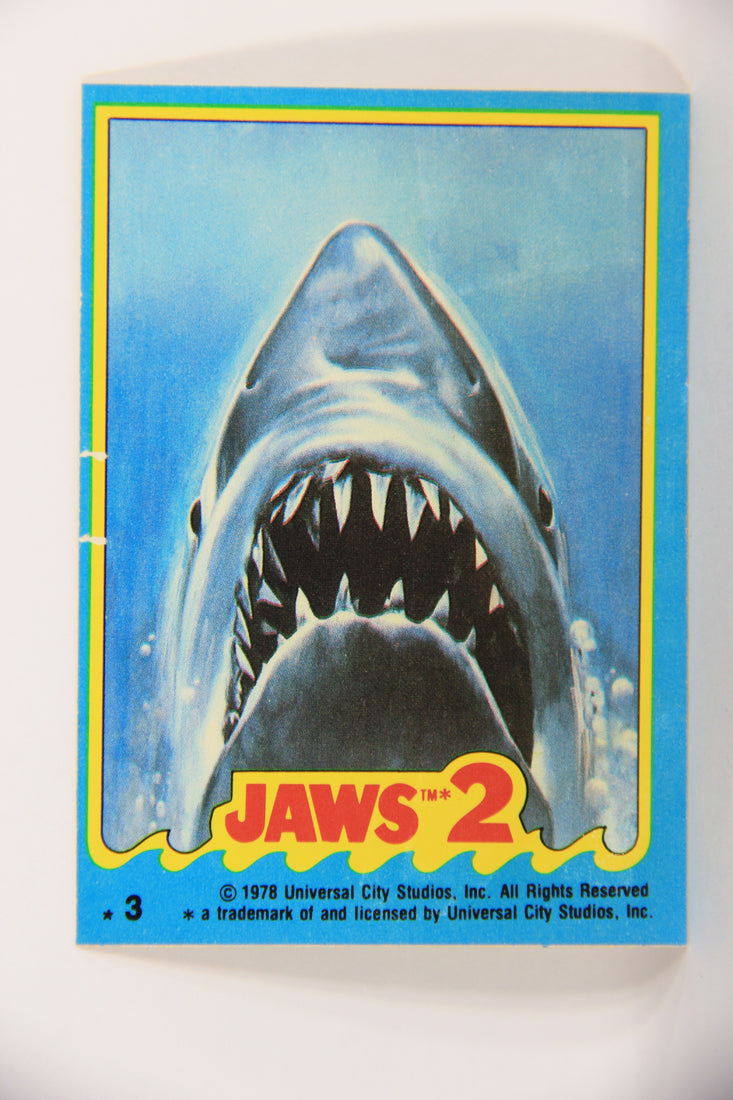 Jaws 2 - 1978 Trading Card Sticker #3 The Jaws Of Death ENG O-Pee-Chee L021838