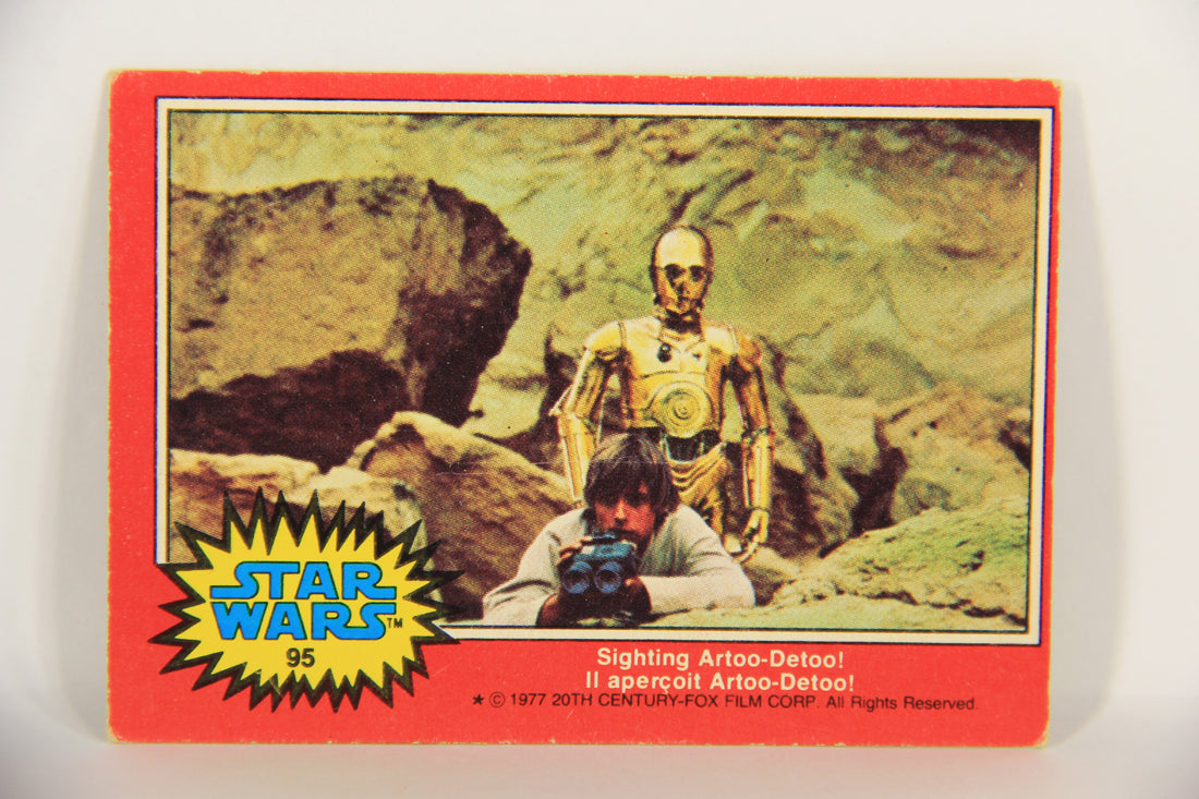 Star Wars 1977 Trading Card #95 Sighting Artoo-Detoo FR-ENG O-Pee-Chee L021847