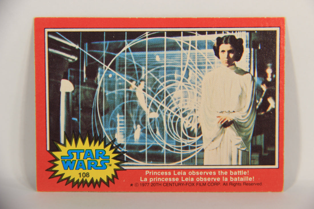 Star Wars 1977 Trading Card #108 Princess Leia Observes The Battle FR-ENG OPC L021848