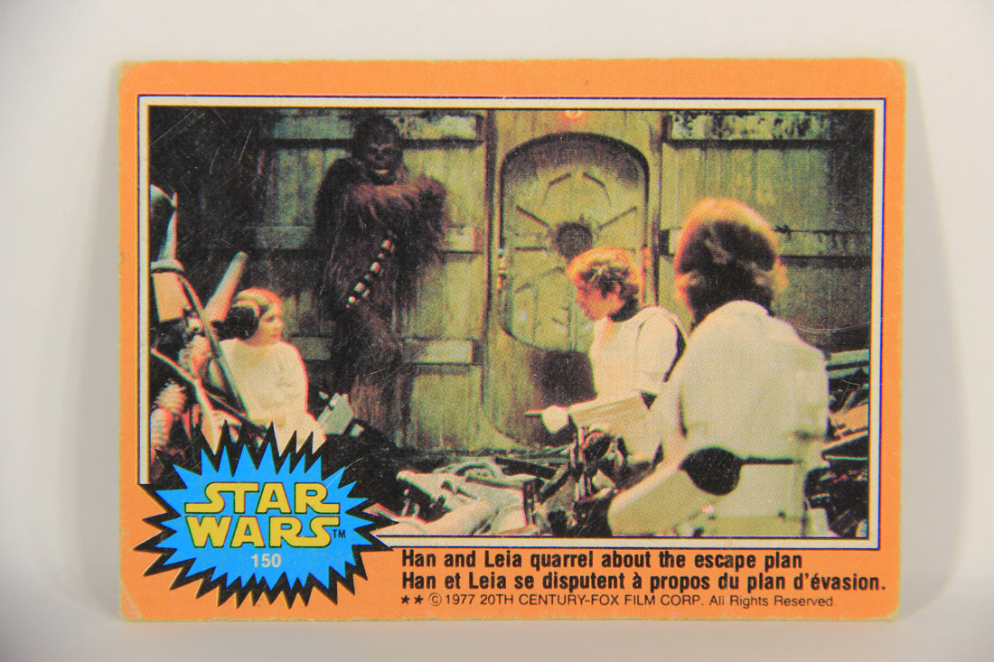 Star Wars 1977 Card #150 Han And Leia Quarrel About The Escape Plan FR-ENG OPC L021849