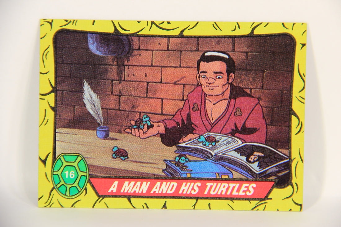 Teenage Mutant Ninja Turtles 1989 Trading Card #16 A Man And His Turtles ENG L021858