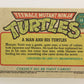 Teenage Mutant Ninja Turtles 1989 Trading Card #16 A Man And His Turtles ENG L021858