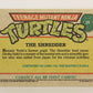 Teenage Mutant Ninja Turtles 1989 Trading Card #25 The Shredder ENG L021862
