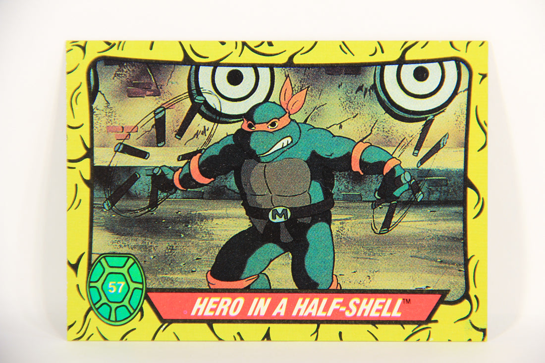 Teenage Mutant Ninja Turtles 1989 Trading Card #57 Hero In A Half-Shell ENG L021865