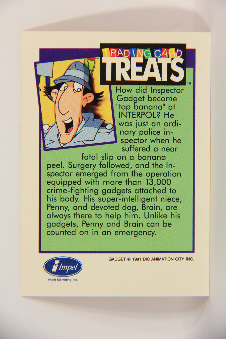 Inspector Gadget TV Series Treats 1991 Vintage Trading Card Top Banana ENG L021868