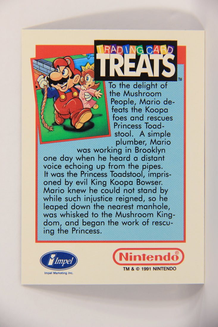 Super Mario Bros. 1991 Vintage Treats Impel Card Mario Rescuing The Princess L021870