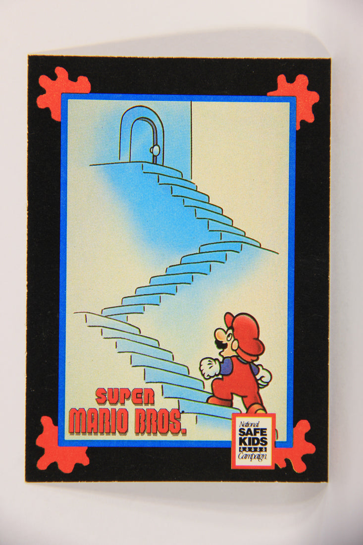 Super Mario Bros. 1991 Treats Impel Vintage Trading Card Stairs Safety ENG L021873