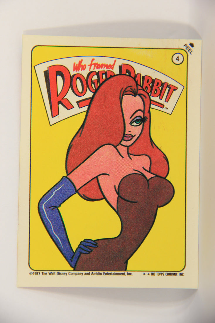 Who Framed Roger Rabbit 1988 Trading Card Sticker #4 Seductive Jessica ENG Topps L021877