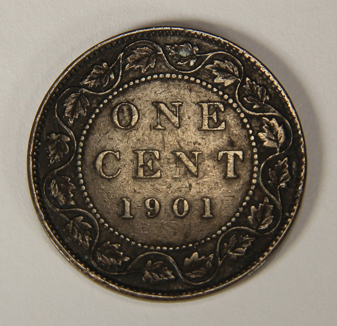 1901 Canada 1 Cent Large Queen Victoria - Copper Coin Large Cent L021878