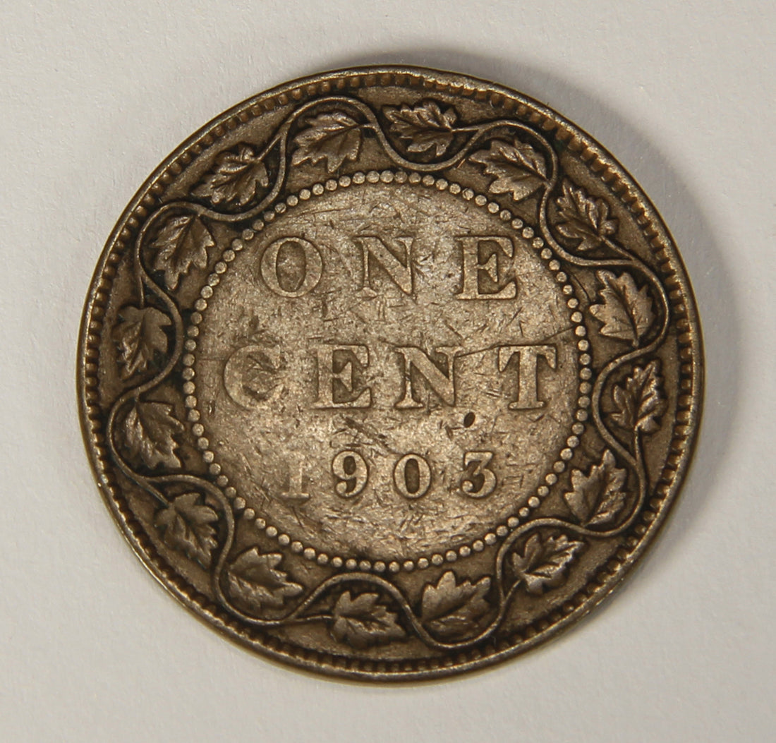 1903 Canada 1 Cent Large King Edward VII - Copper Coin Large Cent L021880