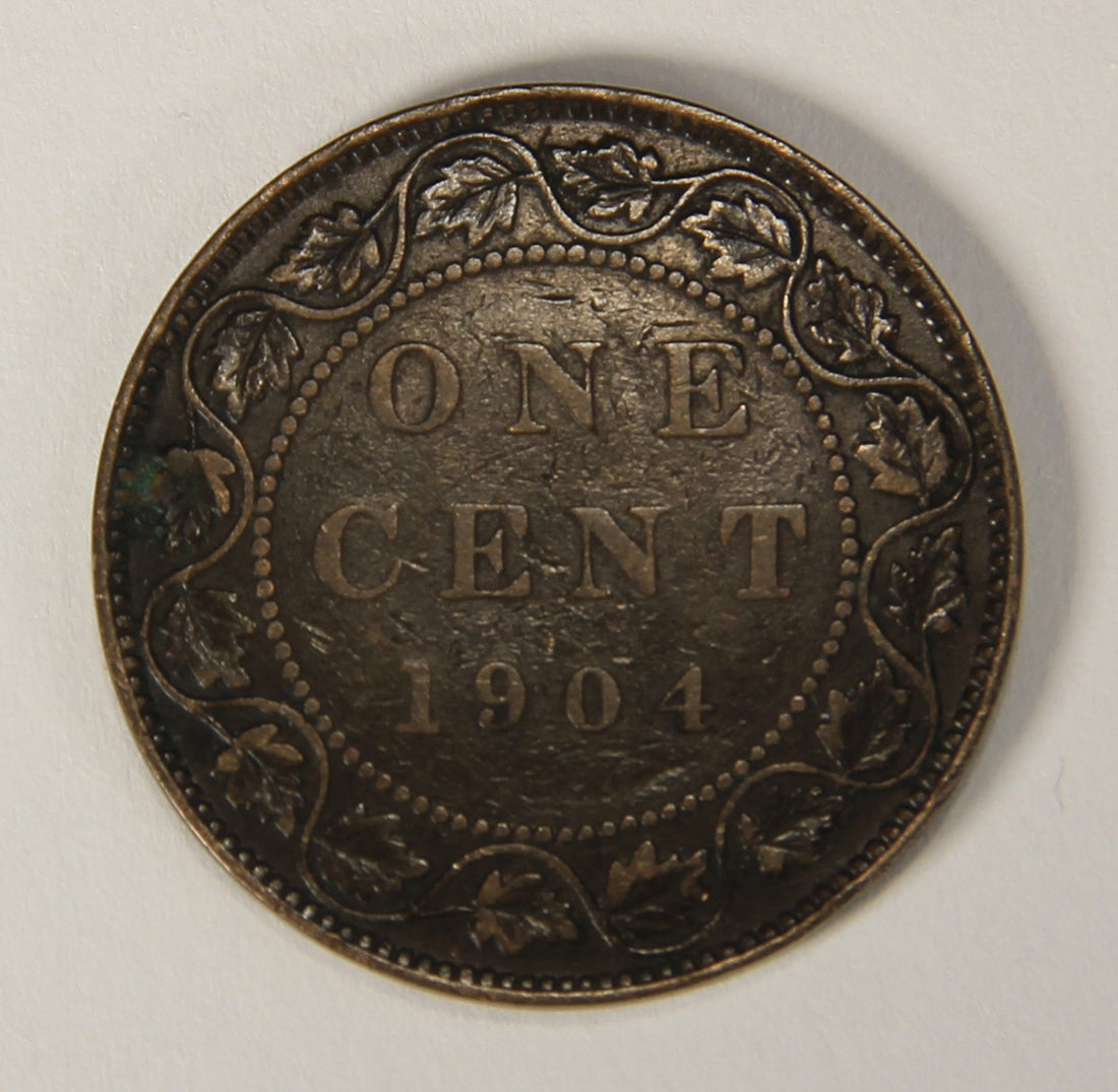 1904 Canada 1 Cent Large King Edward VII - Copper Coin Large Cent L021881