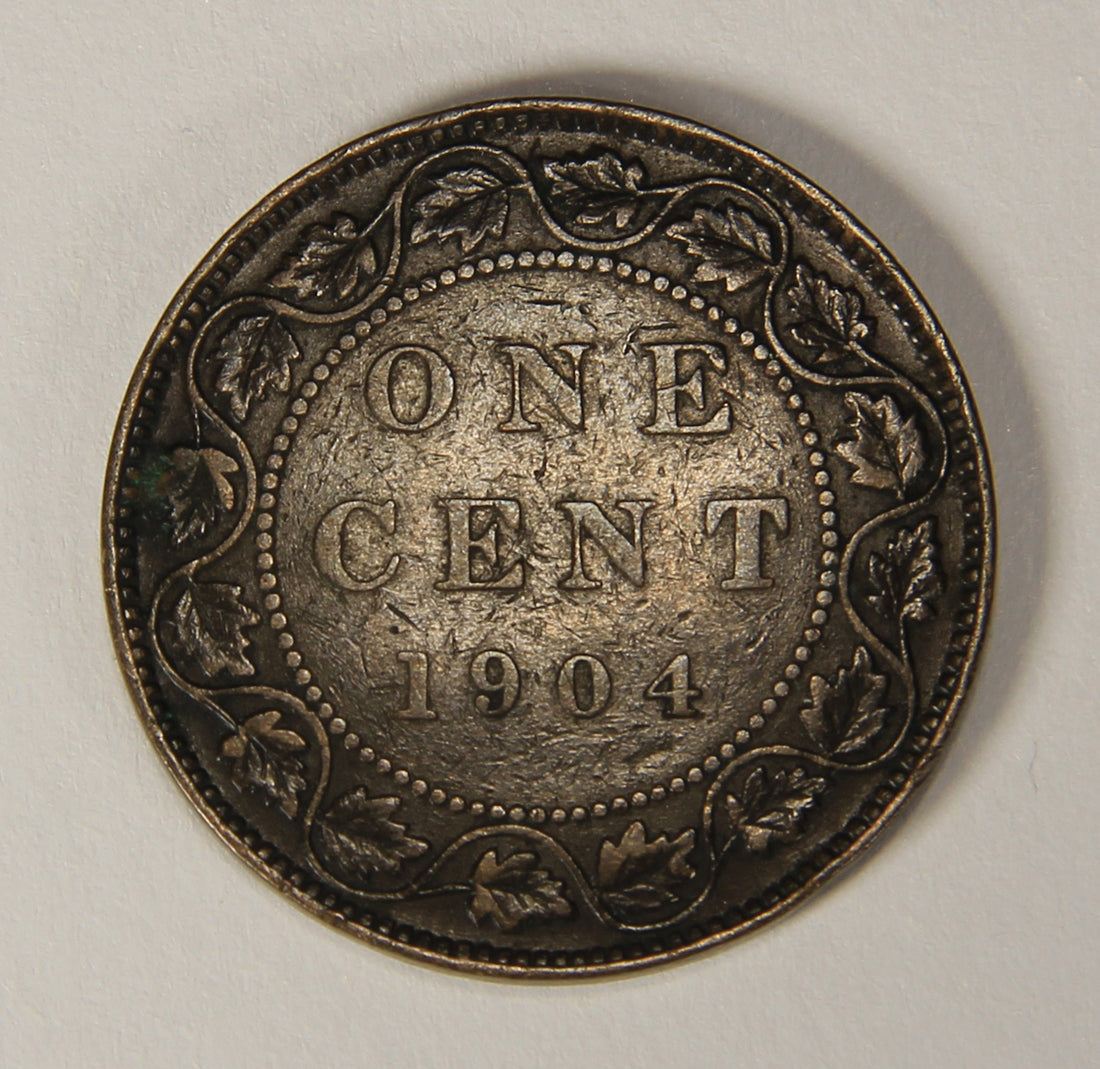 1904 Canada 1 Cent Large King Edward VII - Copper Coin Large Cent L021881