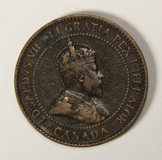 1904 Canada 1 Cent Large King Edward VII - Copper Coin Large Cent L021881