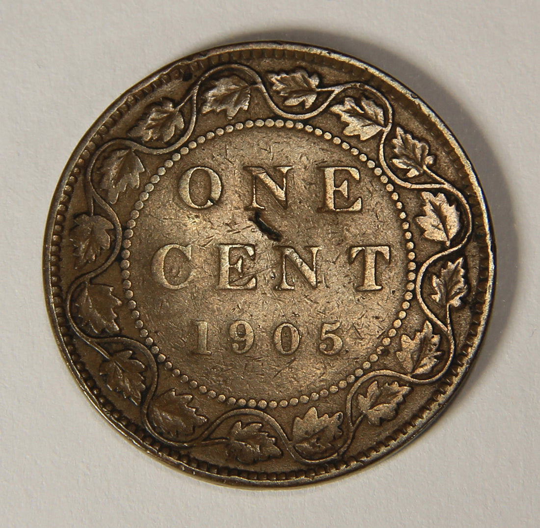 1905 Canada 1 Cent Large King Edward VII - Copper Coin Large Cent L021882