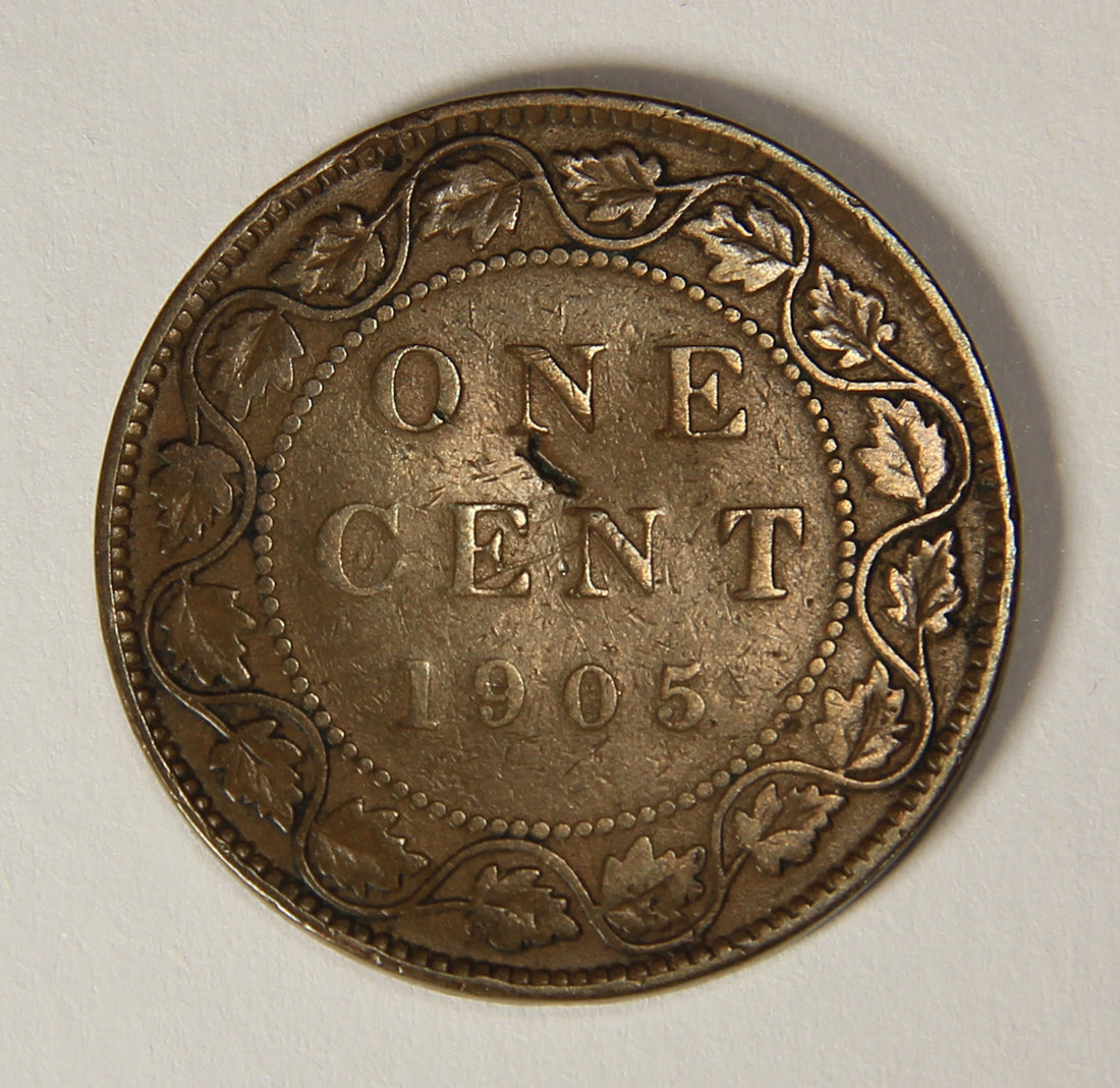 1905 Canada 1 Cent Large King Edward VII - Copper Coin Large Cent L021882