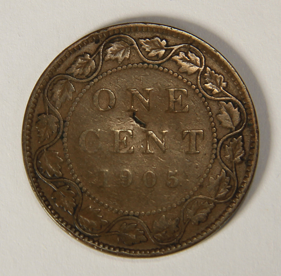 1905 Canada 1 Cent Large King Edward VII - Copper Coin Large Cent L021882